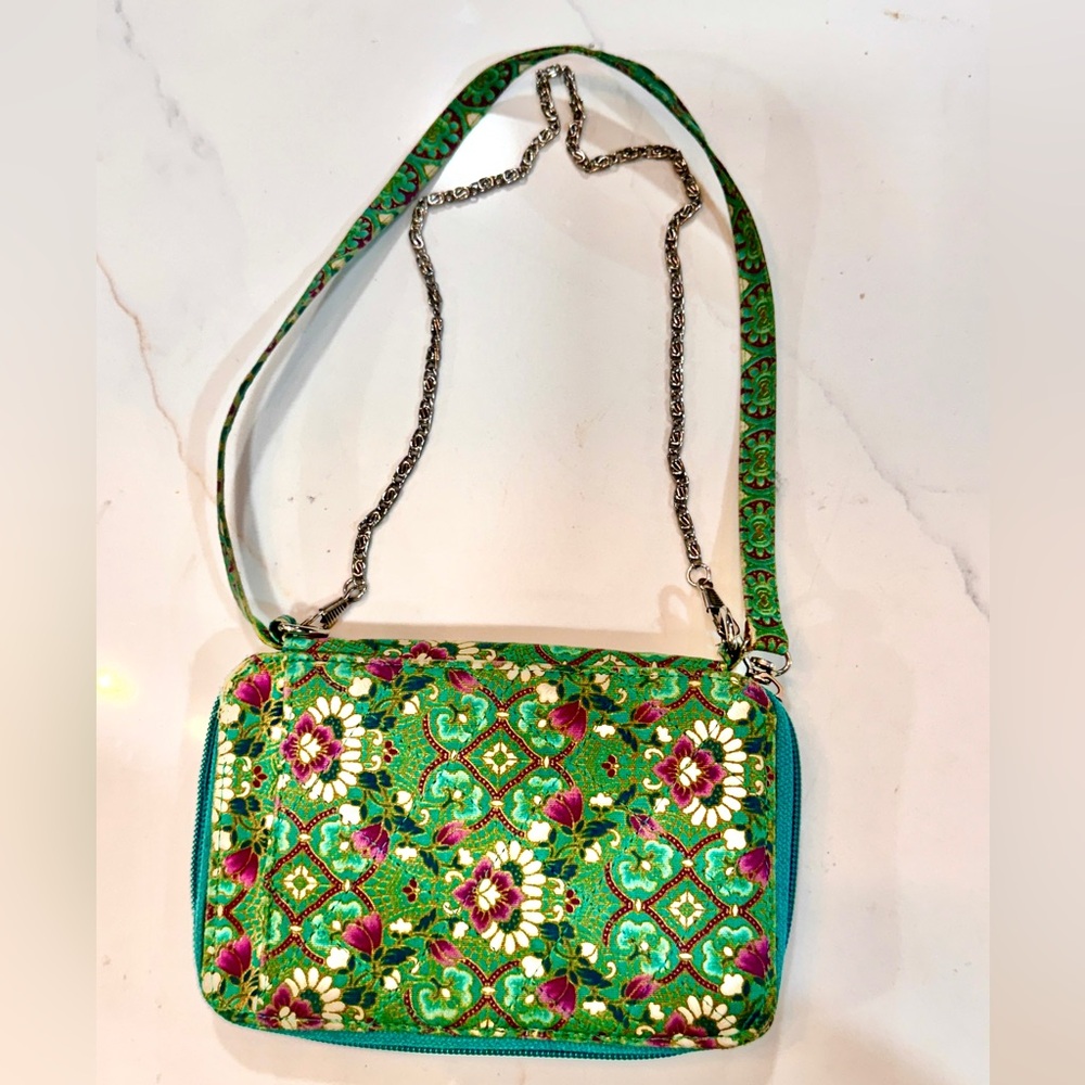 Brocade Mini Crossbody Bag Rapha Boho Luxe Floral Chain Strap Festival‎ Purse